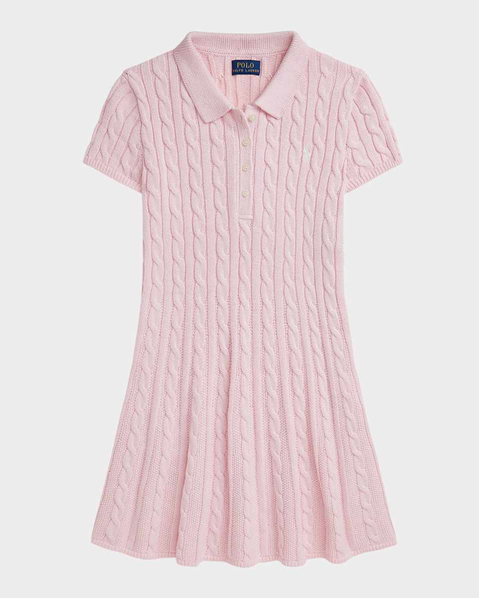 Girl's Cable Knit Dress, Size S-X